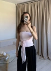 Pembe Brshk Fiyonklu Crop