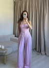 Pembe Dantelli Agraflı Takım