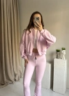 Pembe Zra Model Bomber Tayt Takım