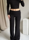 Siyah Bel Katlamalı Yumoş Takım