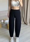 Siyah Crep Balon Pantolon
