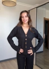 Siyah Düğmeli Zr Model Takım