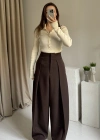 Kahve Kalın Kumaş Lux Pantolon