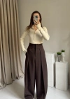 Kahve Kalın Kumaş Lux Pantolon