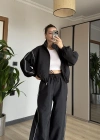 Siyah Oysh Model Eşofman Takımı