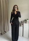 Siyah Toka Detaylı Uzun Kollu Takım