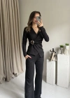 Siyah Toka Detaylı Uzun Kollu Takım