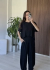 Siyah Tshirt Şalvar Takım