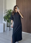 Siyah Zr Marka Basic Elbise