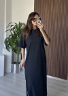 Siyah Zr Marka Basic Elbise
