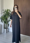 Siyah Zr Marka Basic Elbise
