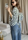 Yeşil Çizgi Bağlama Tshirt