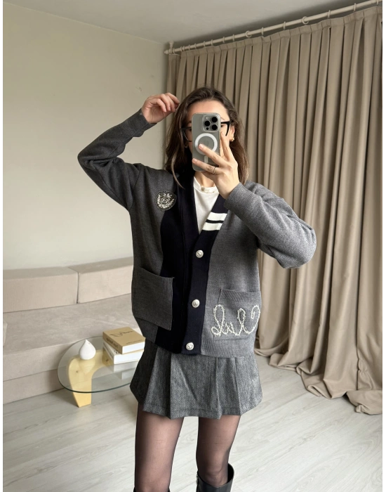 Taşlı Orijinal Marka Hırka