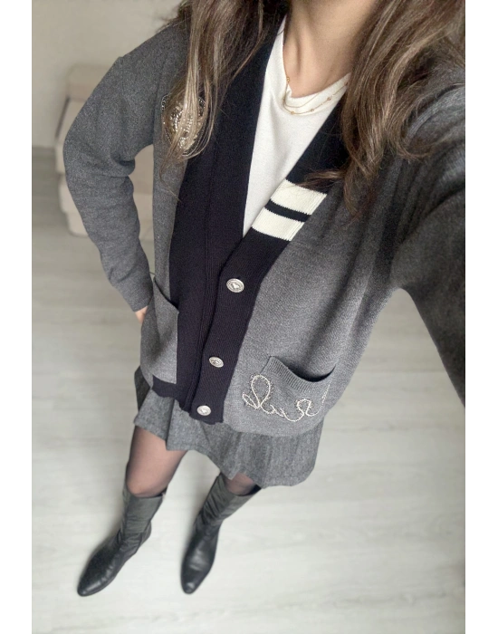 Taşlı Orijinal Marka Hırka