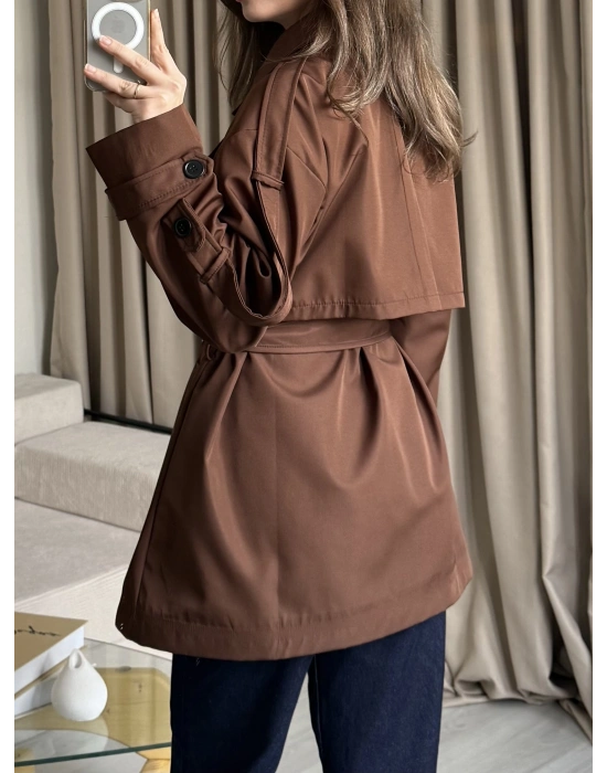 Kahve Ara Boy Trençkot