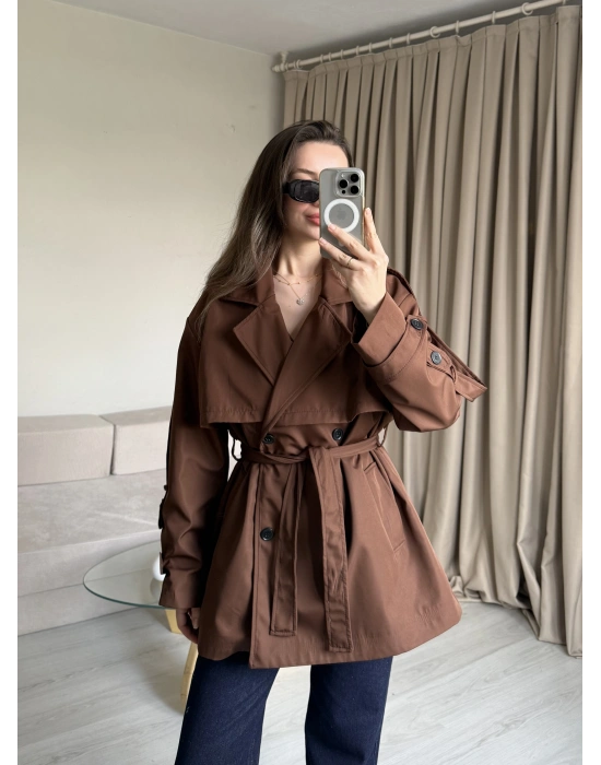 Kahve Ara Boy Trençkot