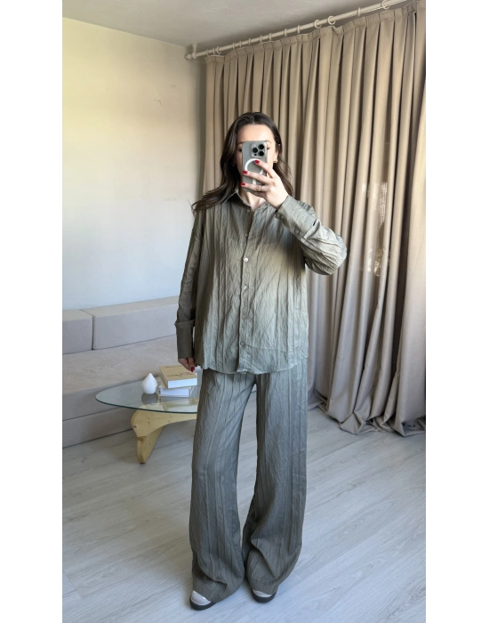 Haki Zr Model Gömlek Takım