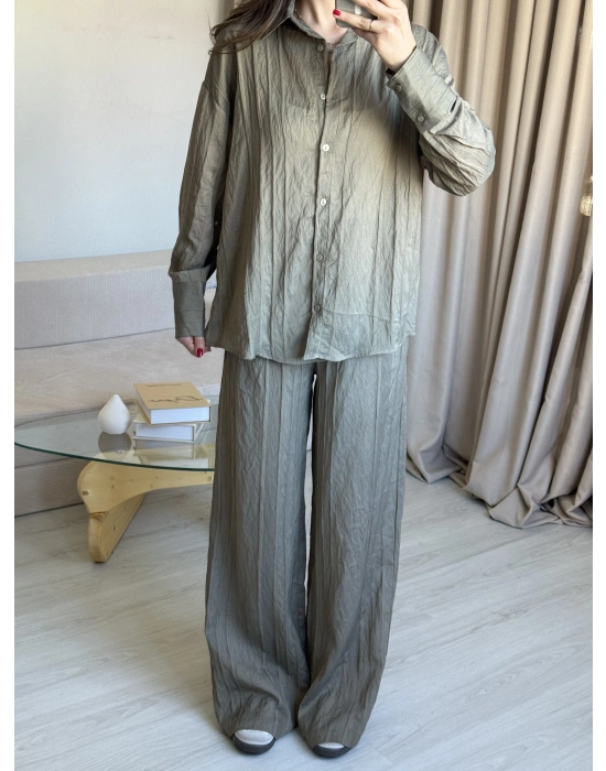 Haki Zr Model Gömlek Takım