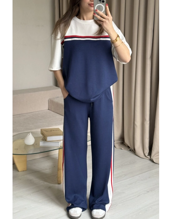 Lacivert Modal Kumaş Eşofman Takım