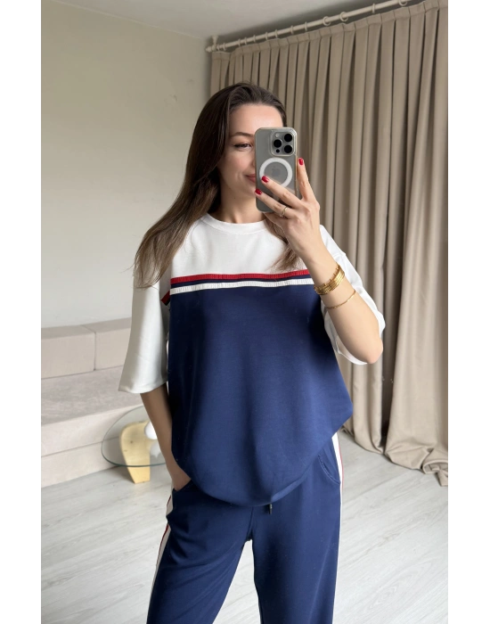 Lacivert Modal Kumaş Eşofman Takım