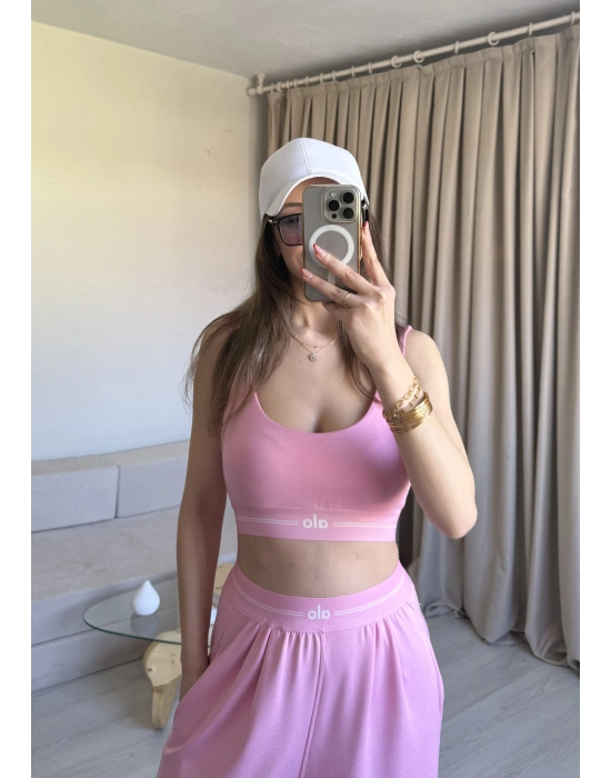 Pembe Büstiyer Eşofman Takım