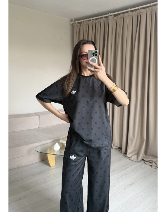 Antrasit Puantiye Eşofman Takım