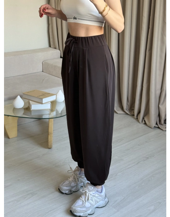 Acı Kahve Relax Şalvar Kesim Pantolon