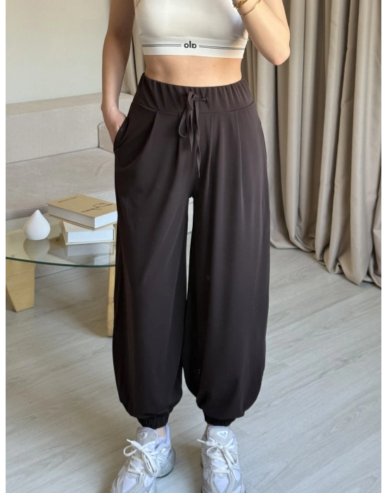 Acı Kahve Relax Şalvar Kesim Pantolon