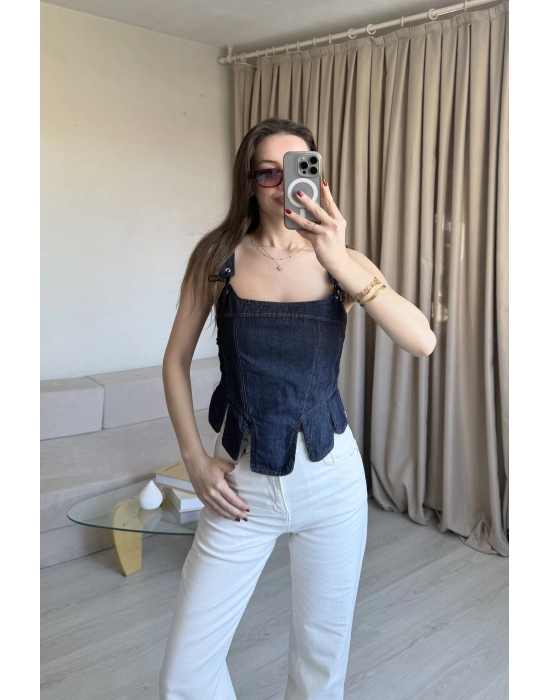 Denim Korse Büstiyer