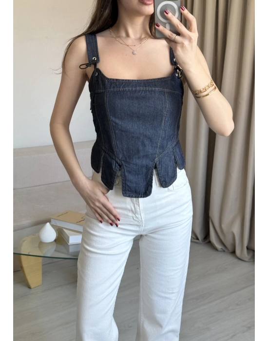 Denim Korse Büstiyer