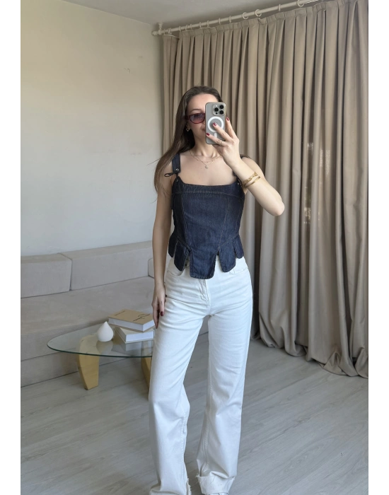Denim Korse Büstiyer