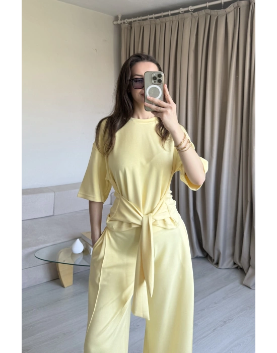 Sarı Bel Kuşaklı Modal Takım