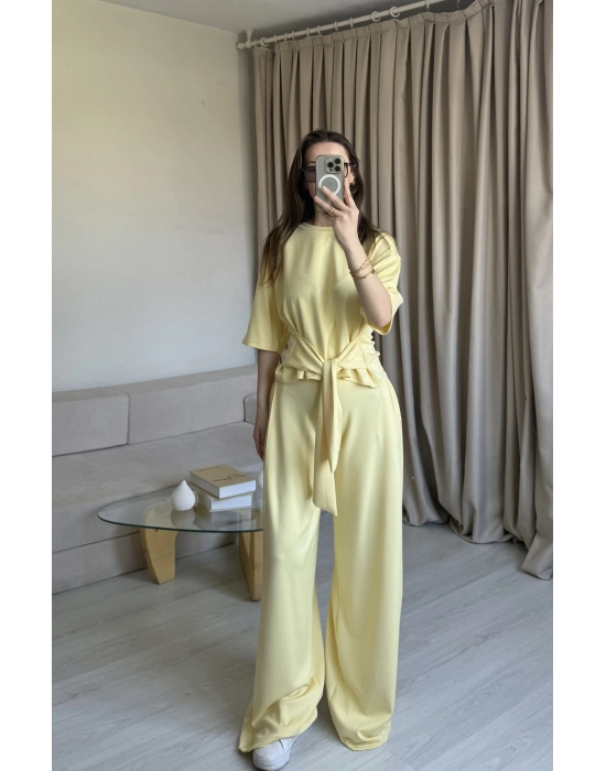 Sarı Bel Kuşaklı Modal Takım