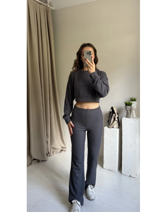 Antrasit Fitilli Yumoş Crop Takım