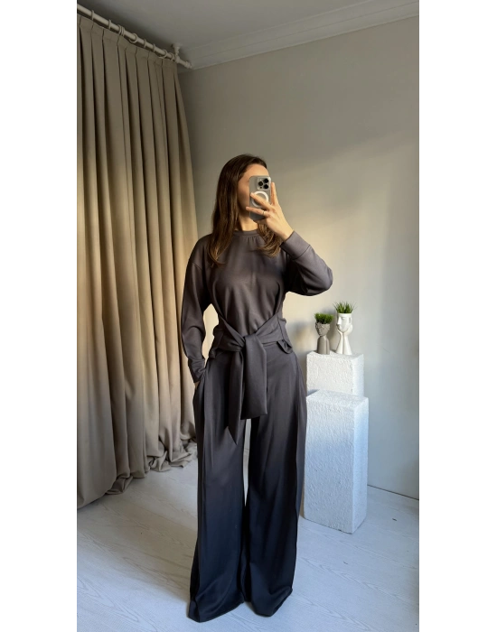 Antrasit Kuşaklı Modal Takım