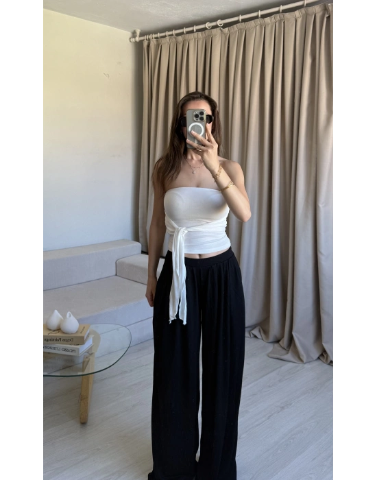 Beyaz Brshk Fiyonklu Crop