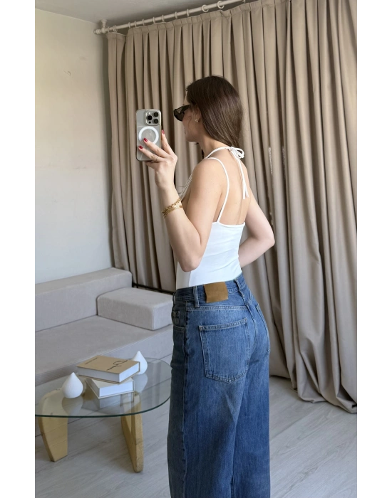 Beyaz Dantel Kombineli Bodysuit