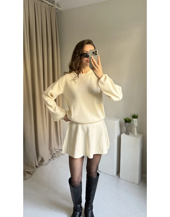 Ekru Triko Etek Takım