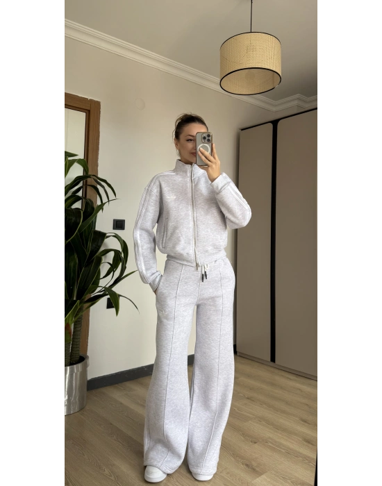 Gri Marka Model Hırka Eşofman Takım