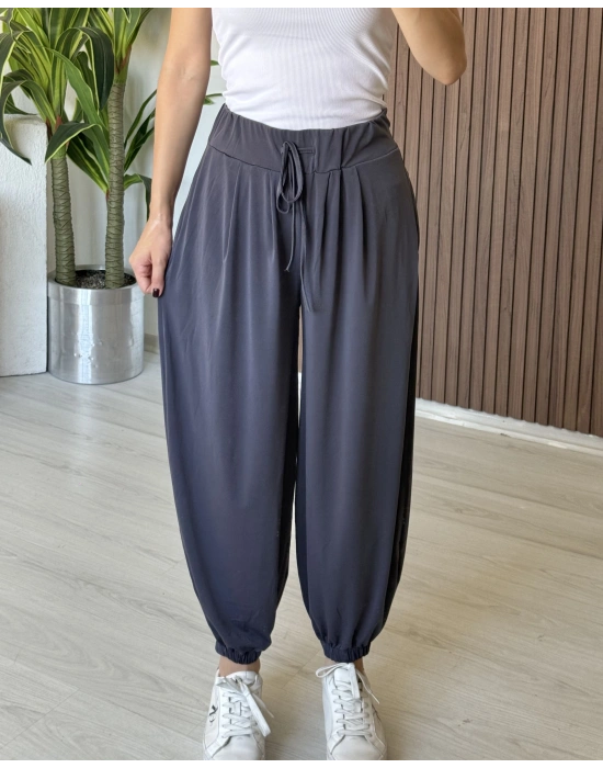 Gri Relax Şalvar Kesim Pantolon