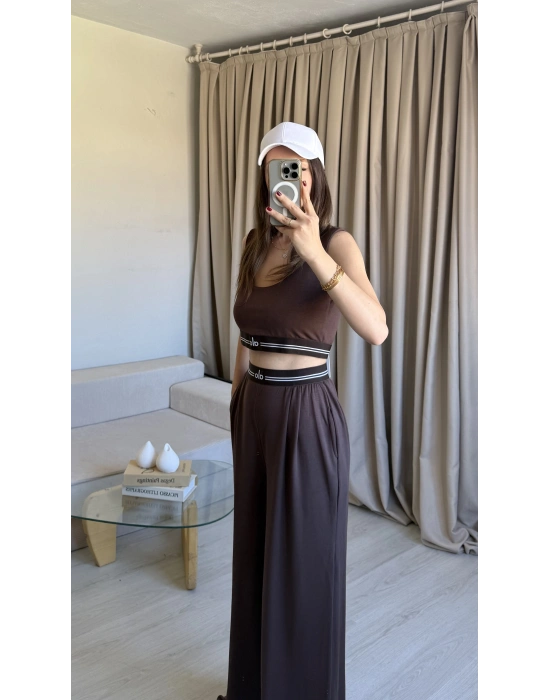 Kahve Büstiyer Eşofman Takım