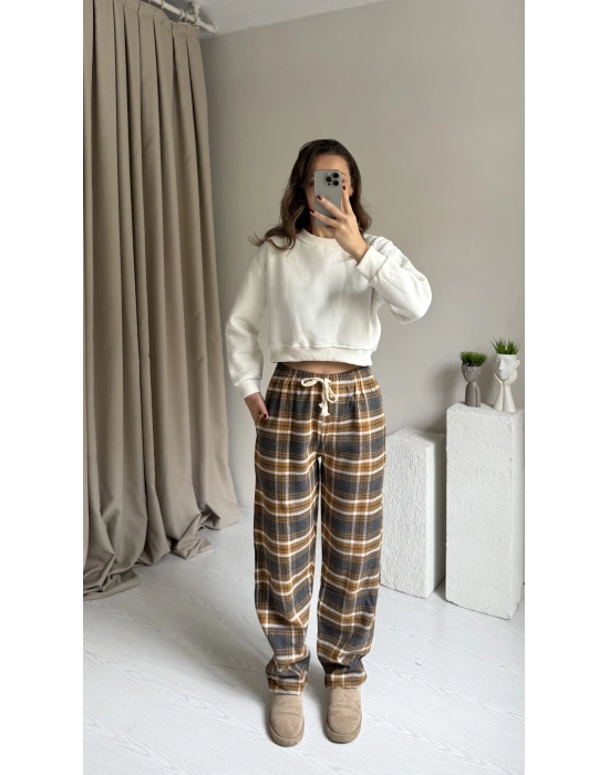 Kahve Kare Yaka Unısex Eşofman