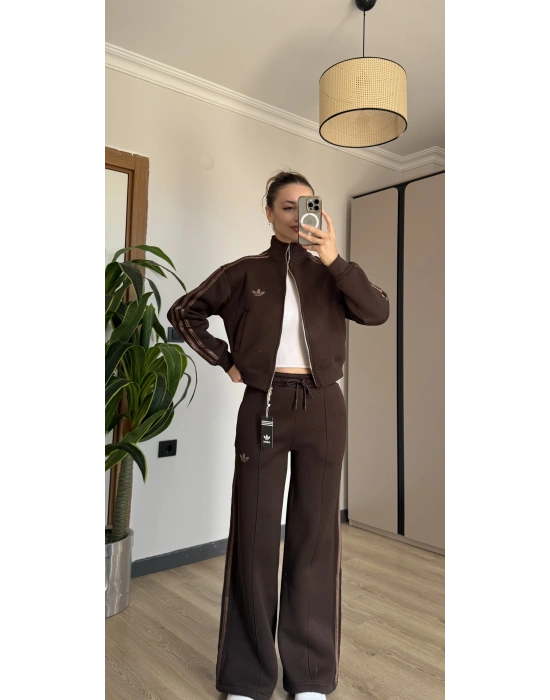 Kahve Marka Model Hırka Eşofman Takım