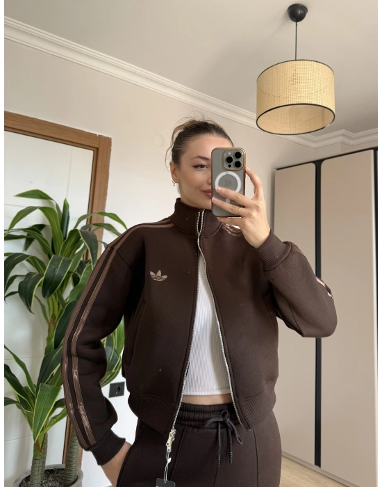 Kahve Marka Model Hırka Eşofman Takım