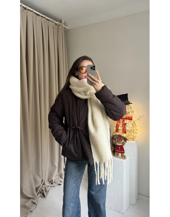 Kahverengi Zr Model Bağlamalı Mont