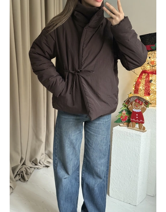 Kahverengi Zr Model Bağlamalı Mont