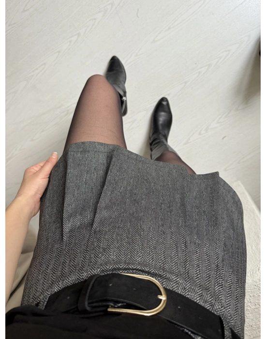 Kemerli Şortlu Etek