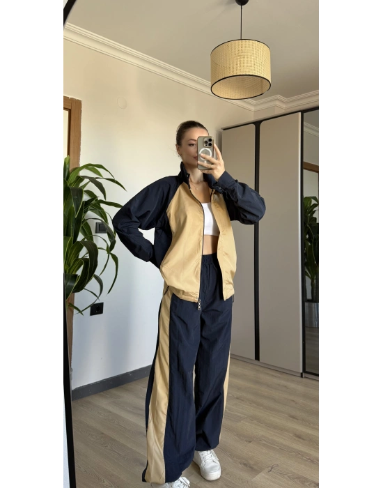 Kombine Teknik Kumaş Ceket Takım