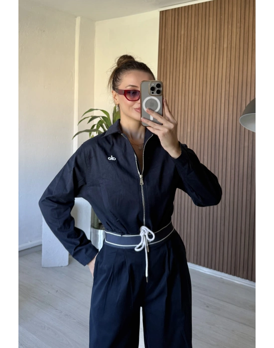 Lacivert Alo Gabardin Ceket Takım