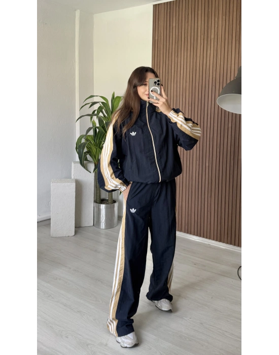 Lacivert İçi Fileli Eşofman Takım